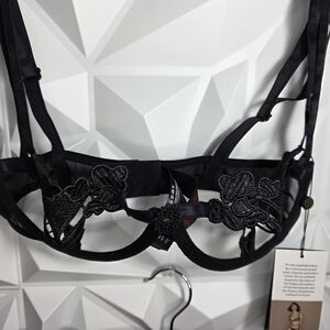 Bluebella Black Floral Lace Bra Set